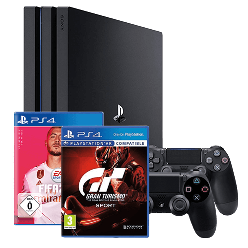 Sony PS4 Pro 1TB + Fifa 20 + Gran Turismo + 2 Controller ...